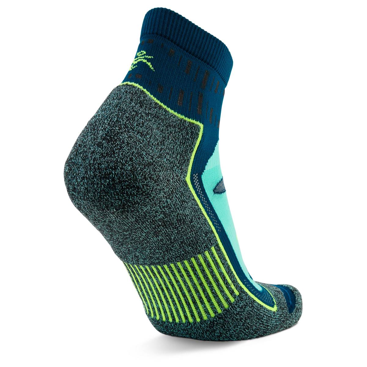 Blister Resist Quarter Running Socks, Deep Teal