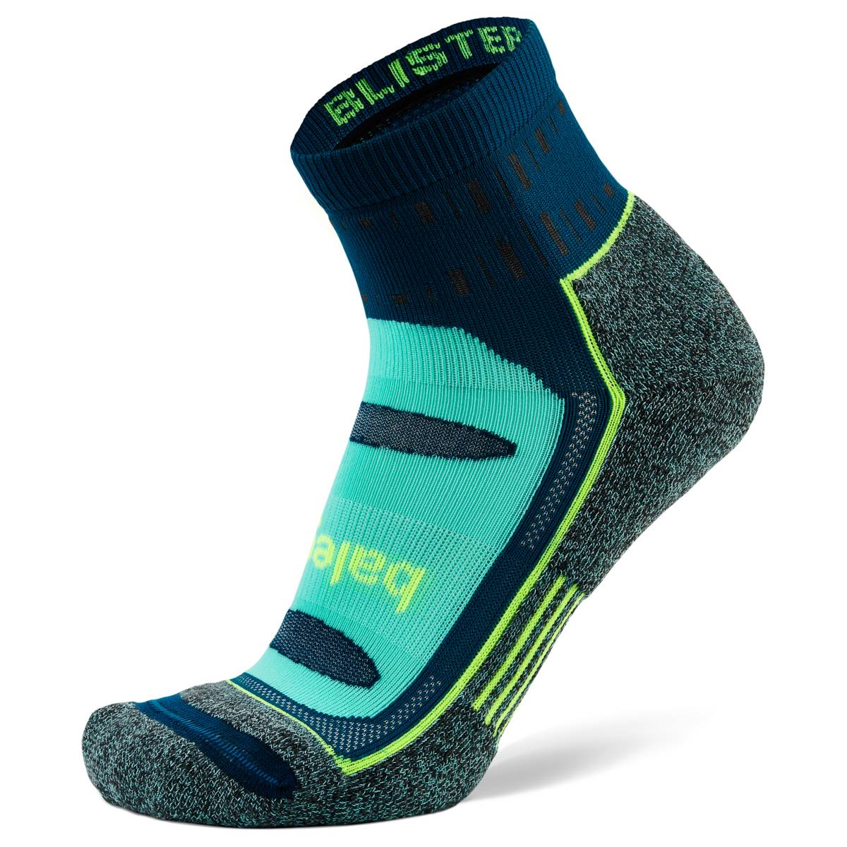 Blister Resist Quarter Running Socks, Deep Teal Main image