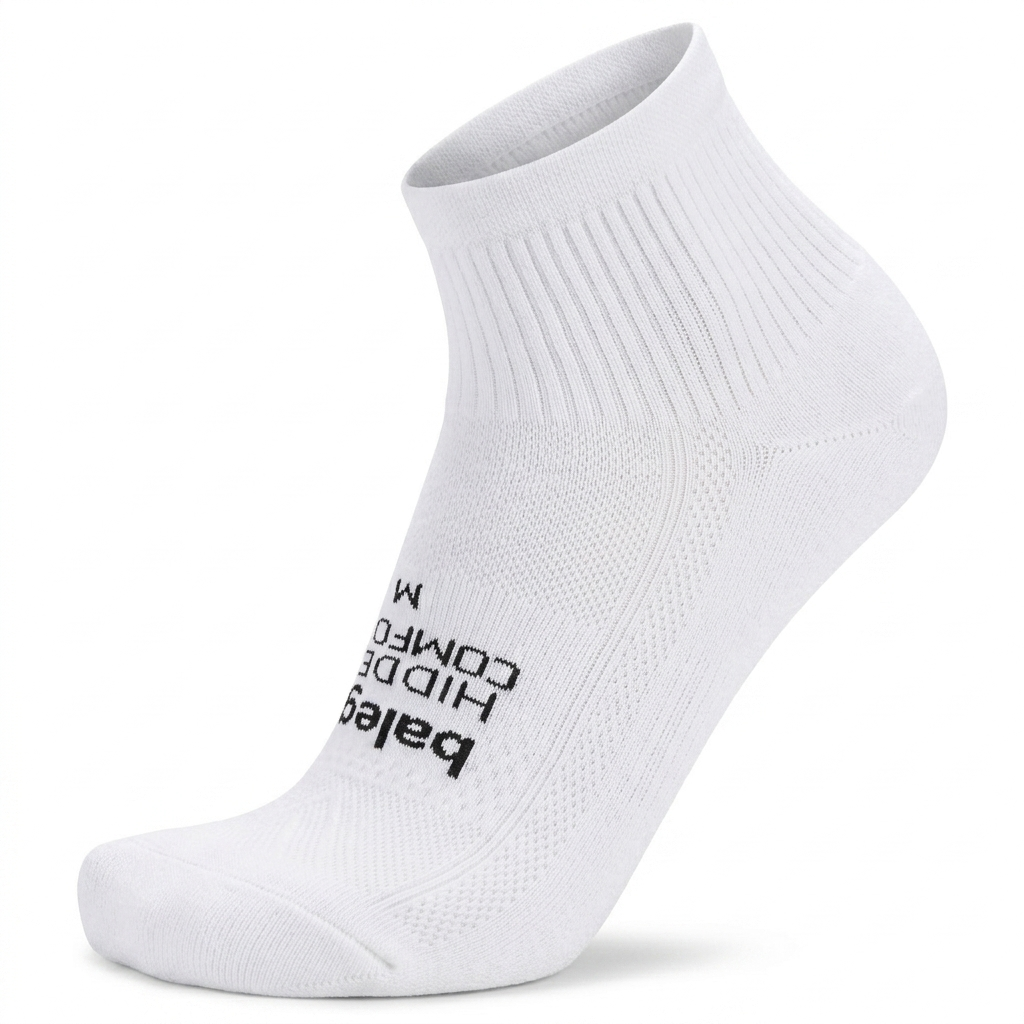 Hidden Comfort Quarter Running Socks, White Main image