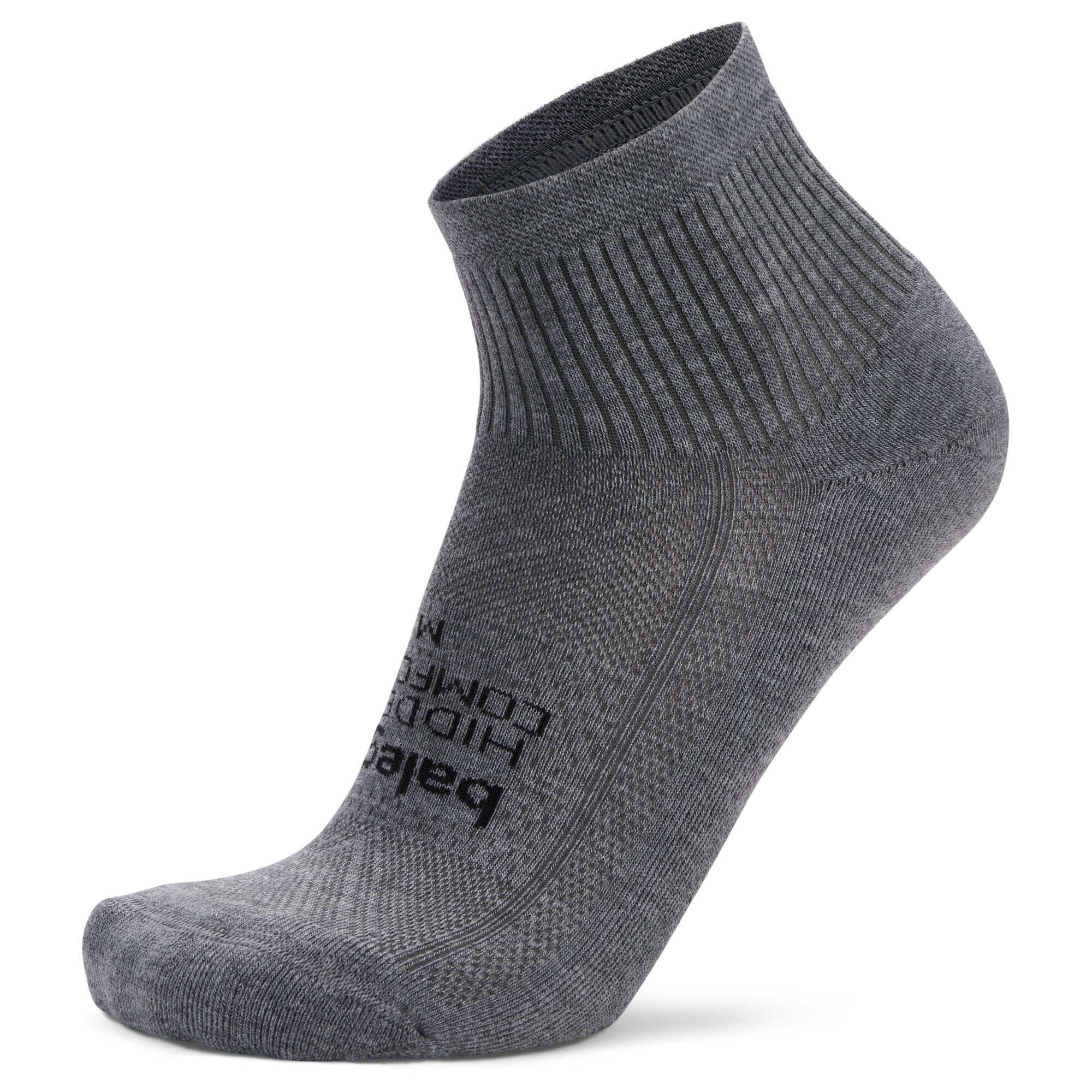 Hidden Comfort Quarter Running Socks, Charcoal Main image
