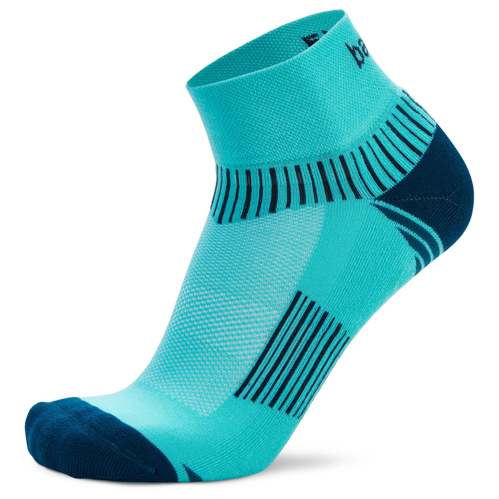 Enduro Re-Engineered Quarter Running Socks, Teal Main image