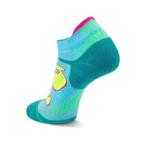 Women's Enduro No-Show Running Socks, Light Aqua/Lake Blue