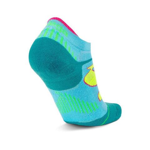 Women's Enduro No-Show Running Socks, Light Aqua/Lake Blue