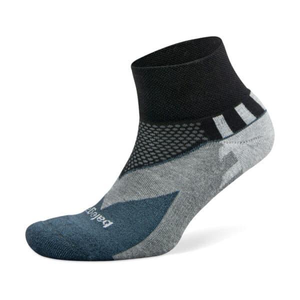 Enduro Quarter Running Socks, Black/Charcoal Main image