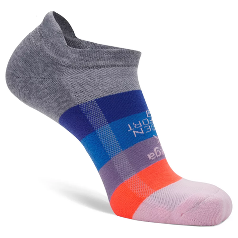 Hidden Comfort No-Show Running Socks, Gradient Mid Gray/Swift Violet