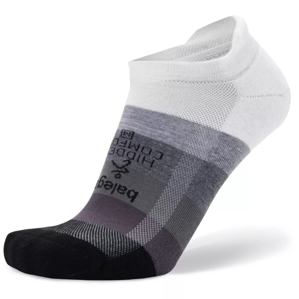 Hidden Comfort No-Show Running Socks, Gradient White/Asphalt Main image