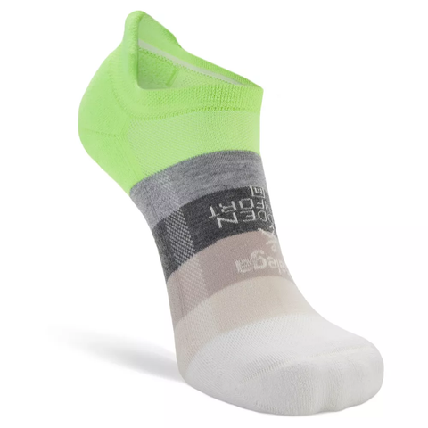 Hidden Comfort No-Show Running Socks, Gradient Lime/All Terrain