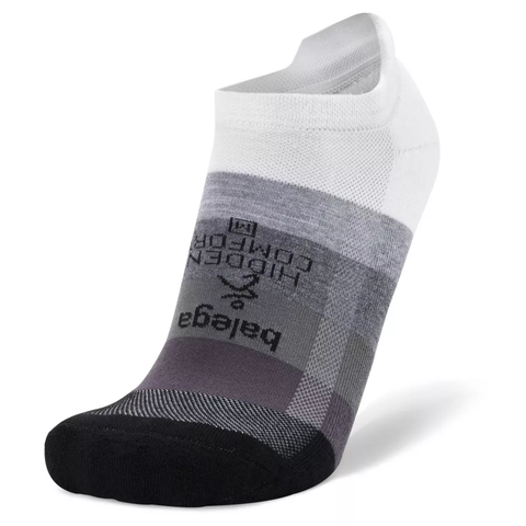 Hidden Comfort No-Show Running Socks, Gradient White/Asphalt