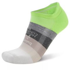 Hidden Comfort No-Show Running Socks, Gradient Lime/All Terrain