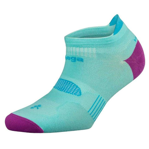 Hidden Dry No-Show Running Socks, Aqua/Pinkberry