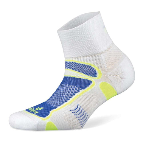 Ultralight Quarter Running Socks, White/Royal