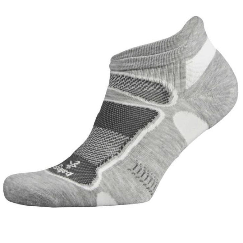 Ultralight No-Show Running Socks, Grey/White Main image
