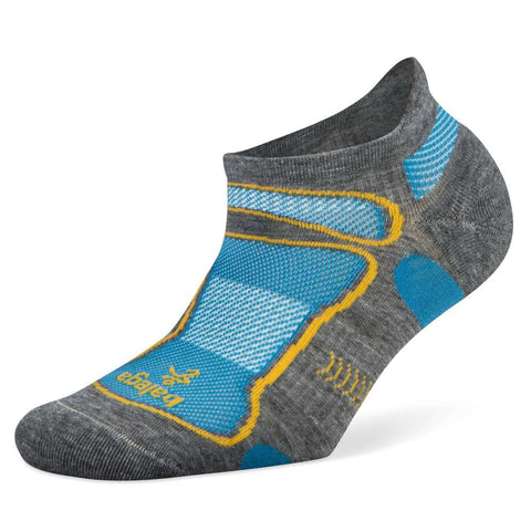 Ultralight Limited Edition No-Show Running Socks, Grey/Mid Blue