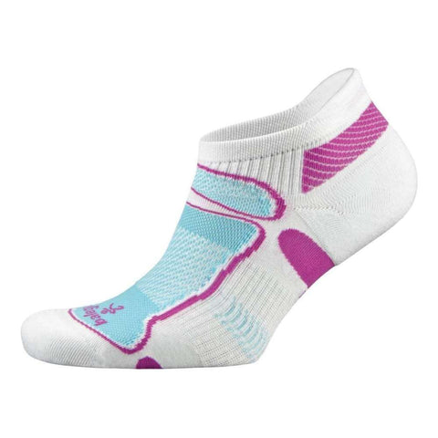 Ultralight Limited Edition No-Show Running Socks, White/Berry/Aqua
