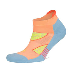 Women's Enduro No-Show Running Socks, Peach/Ethereal Blue