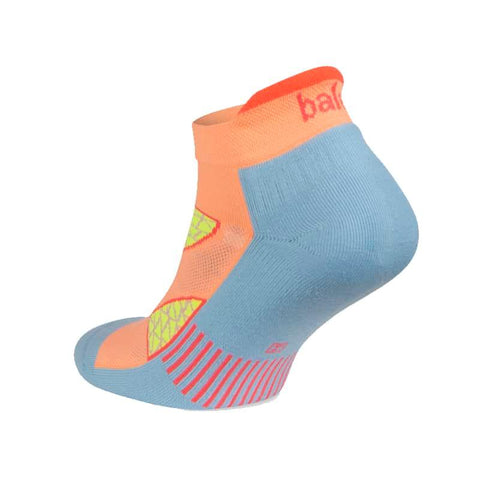 Women's Enduro No-Show Running Socks, Peach/Ethereal Blue