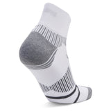 Enduro Quarter Running Socks, White/Grey
