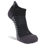 Silver No Show Running Socks, Black