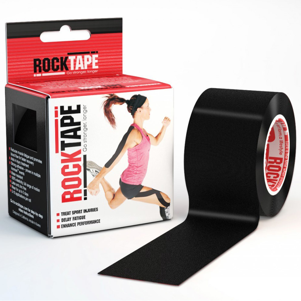 RockTape Black 5cm width – 5m length Kinesiology Tape Main image