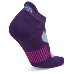 Enduro No-Show Running Socks, Purple/Watermelon