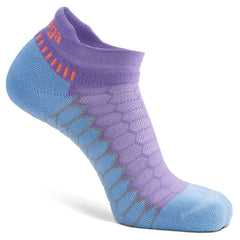 Silver No Show Running Socks, Lavender