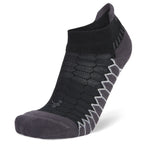 Silver No Show Running Socks, Black