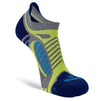 Ultralight No-Show Running Socks, Grey Heather/Royal Blue