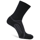 Ultralight Mini Crew Running Socks, Black/Grey