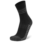 Silver Mini Crew Running Socks, Black
