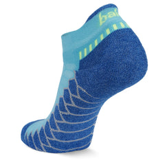 Silver No Show Running Socks, Cobalt