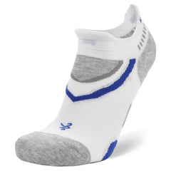 UltraGlide Running Socks, White/Mid Grey