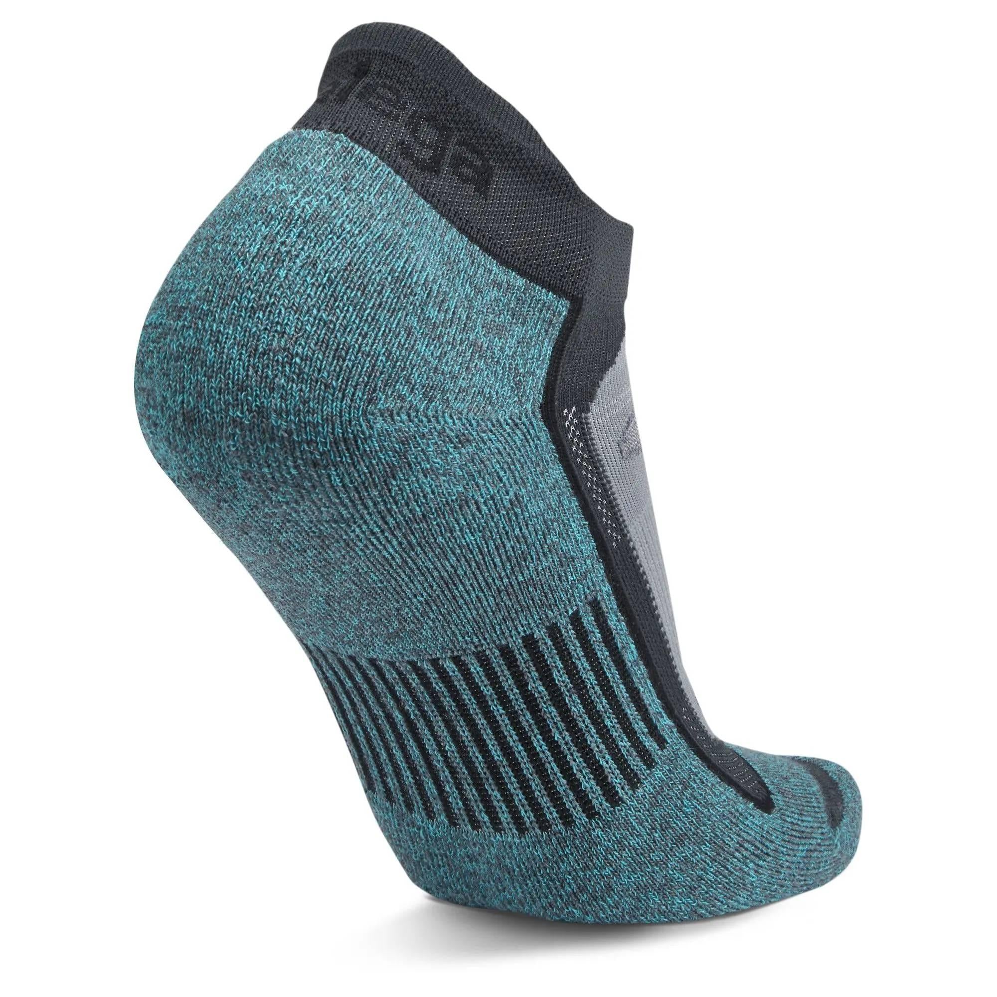 Blister Resist No Show Running Socks, Grey/Blue – Balega