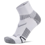 Enduro Quarter Running Socks, White/Grey