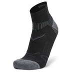 Enduro Quarter Running Socks, Black/Grey