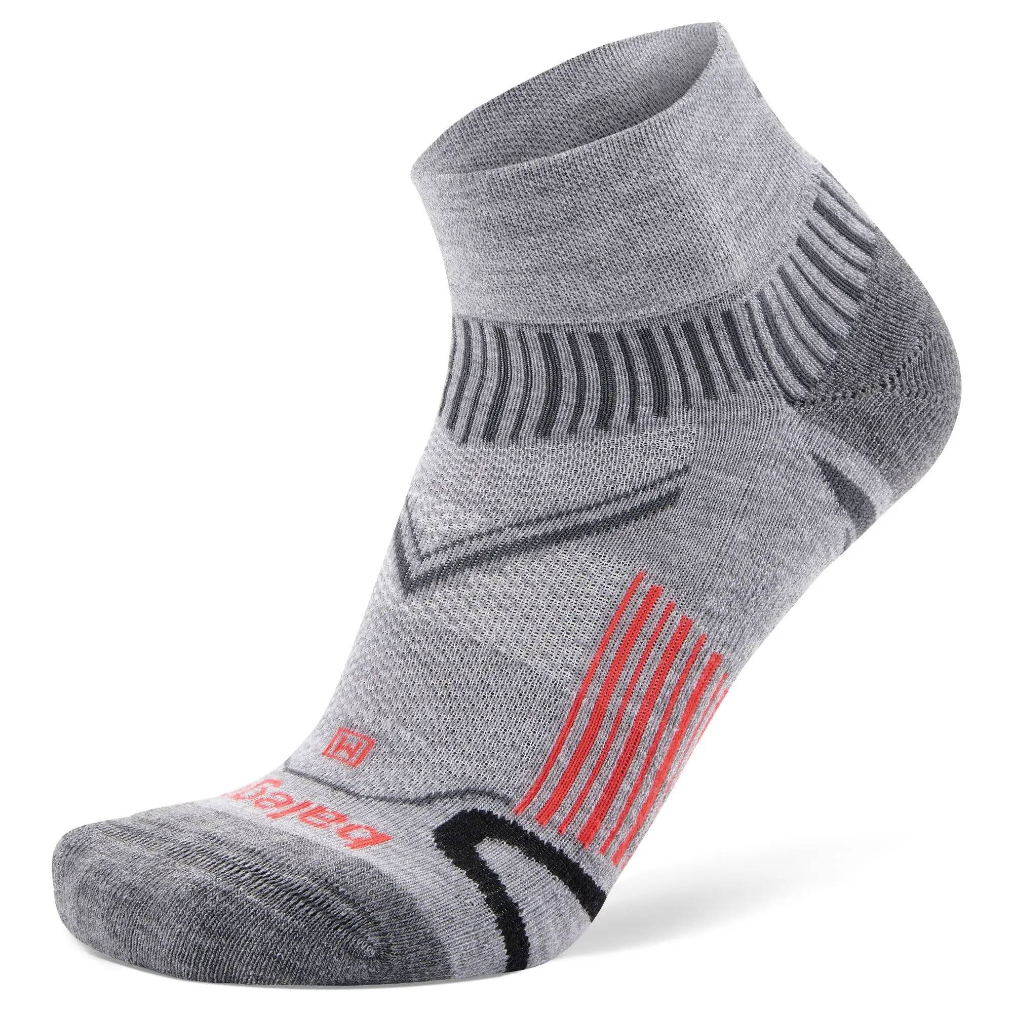 Enduro Quarter Running Socks, Midgrey Main image
