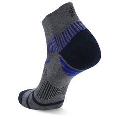 Enduro Quarter Running Socks, Grey Heather/Ink