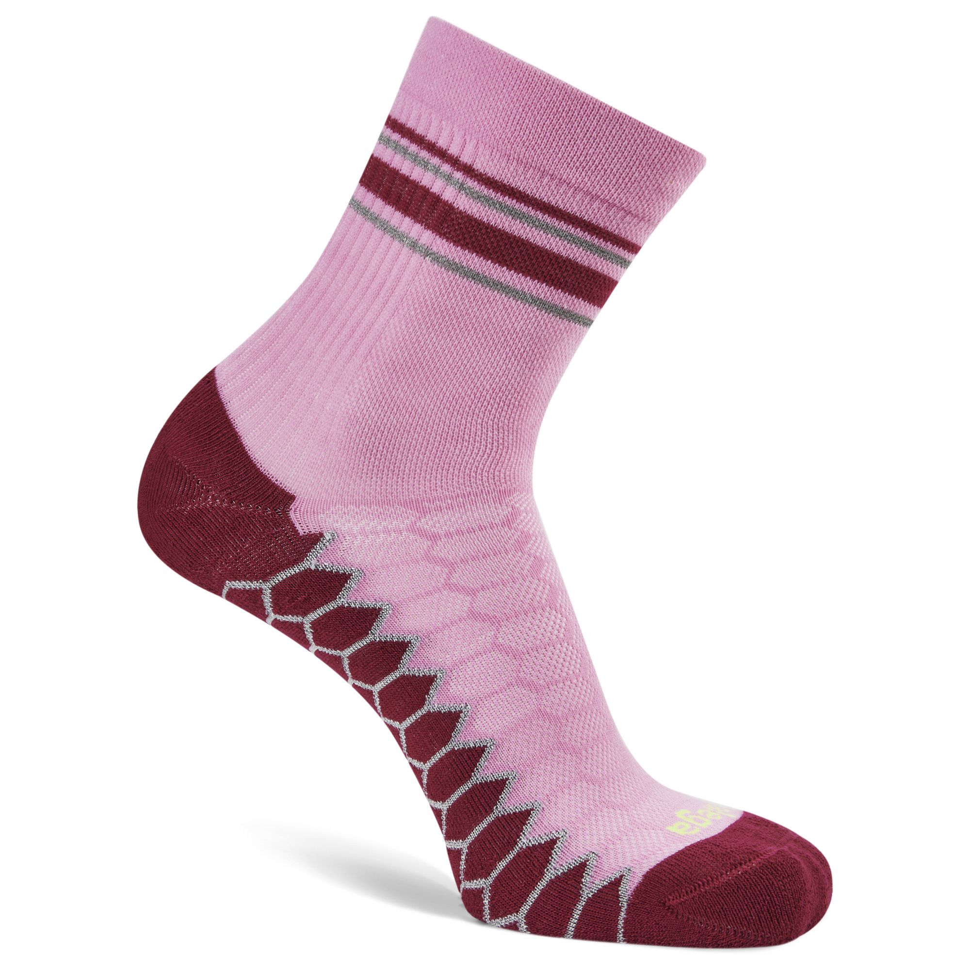 Silver Mini Crew Running Socks, Candyfloss