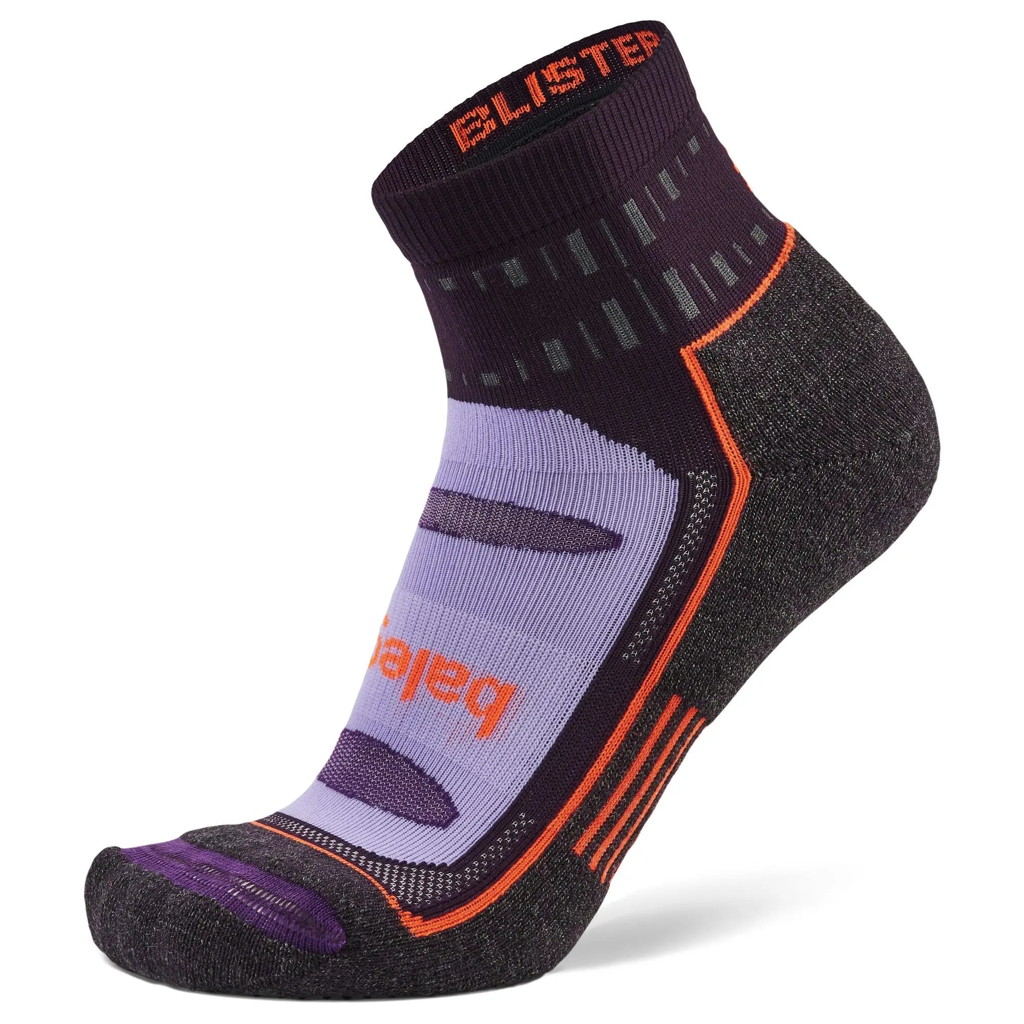 Blister Resist Quarter Running Socks, Plum Main image