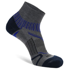 Enduro Quarter Running Socks, Grey Heather/Ink