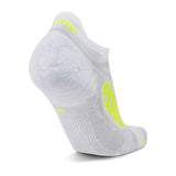 Ultralight No-Show Running Socks, White/Yellow