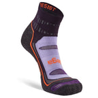 Blister Resist Quarter Running Socks, Plum