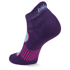 Women's Enduro No-Show Running Socks, Purple/Watermelon