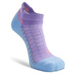 Silver No Show Running Socks, Lavender