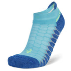 Silver No Show Running Socks, Cobalt