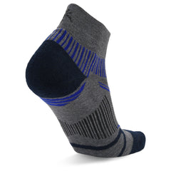 Enduro Quarter Running Socks, Grey Heather/Ink