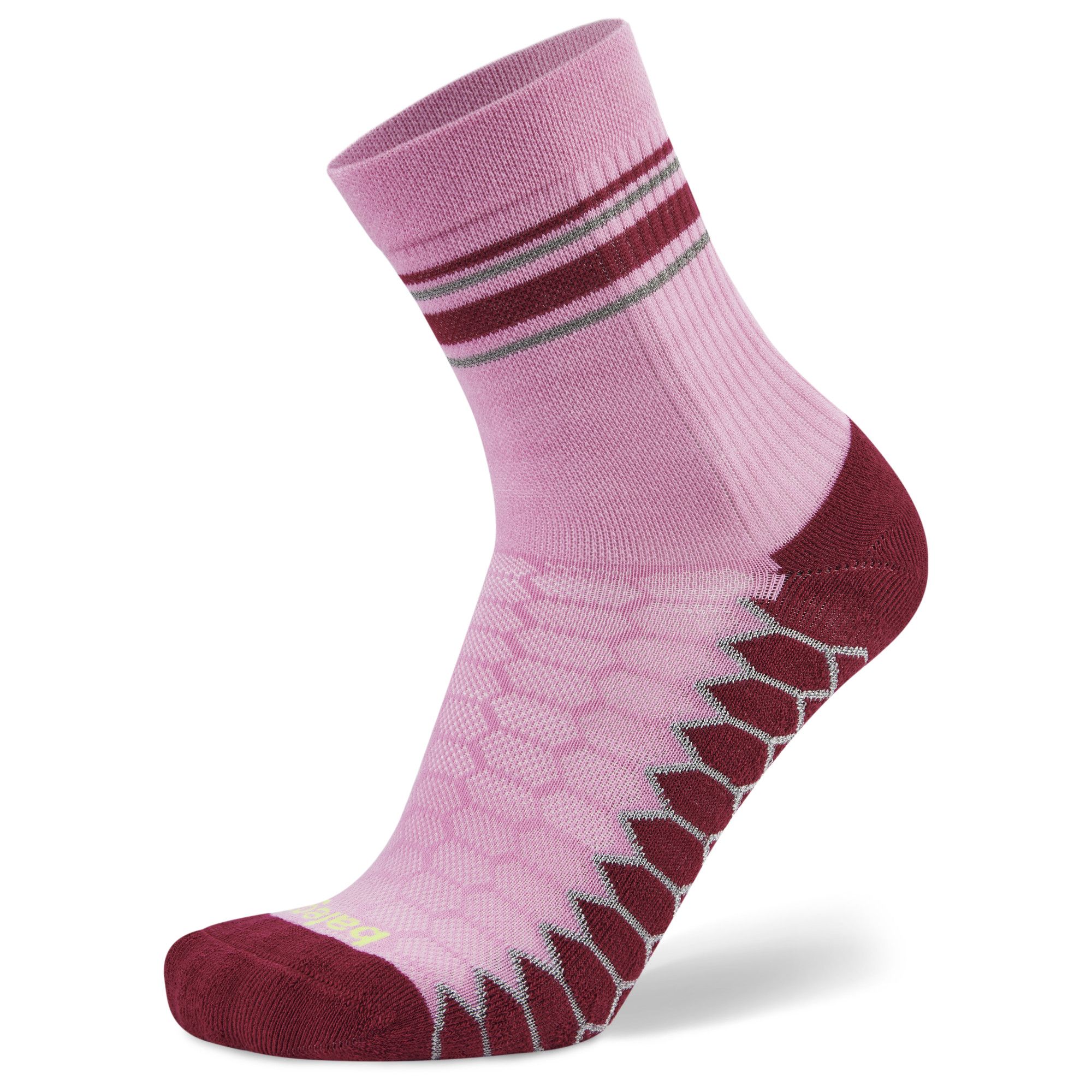 Silver Mini Crew Running Socks, Candyfloss Main image