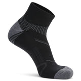 Enduro Quarter Running Socks, Black/Grey