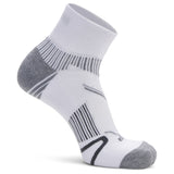 Enduro Quarter Running Socks, White/Grey