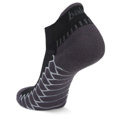 Silver No Show Running Socks, Black