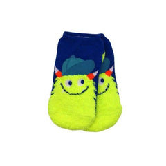 Yaktrax Kid’s ‘Monster’ Cabin Socks, Surf the Web/Flo Yellow (3.5-10 UK / 28-36 EU) - Balega